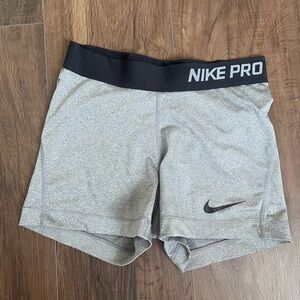 Nike Pro Spandex Shorts Dri-Fit | Gray | Size Small